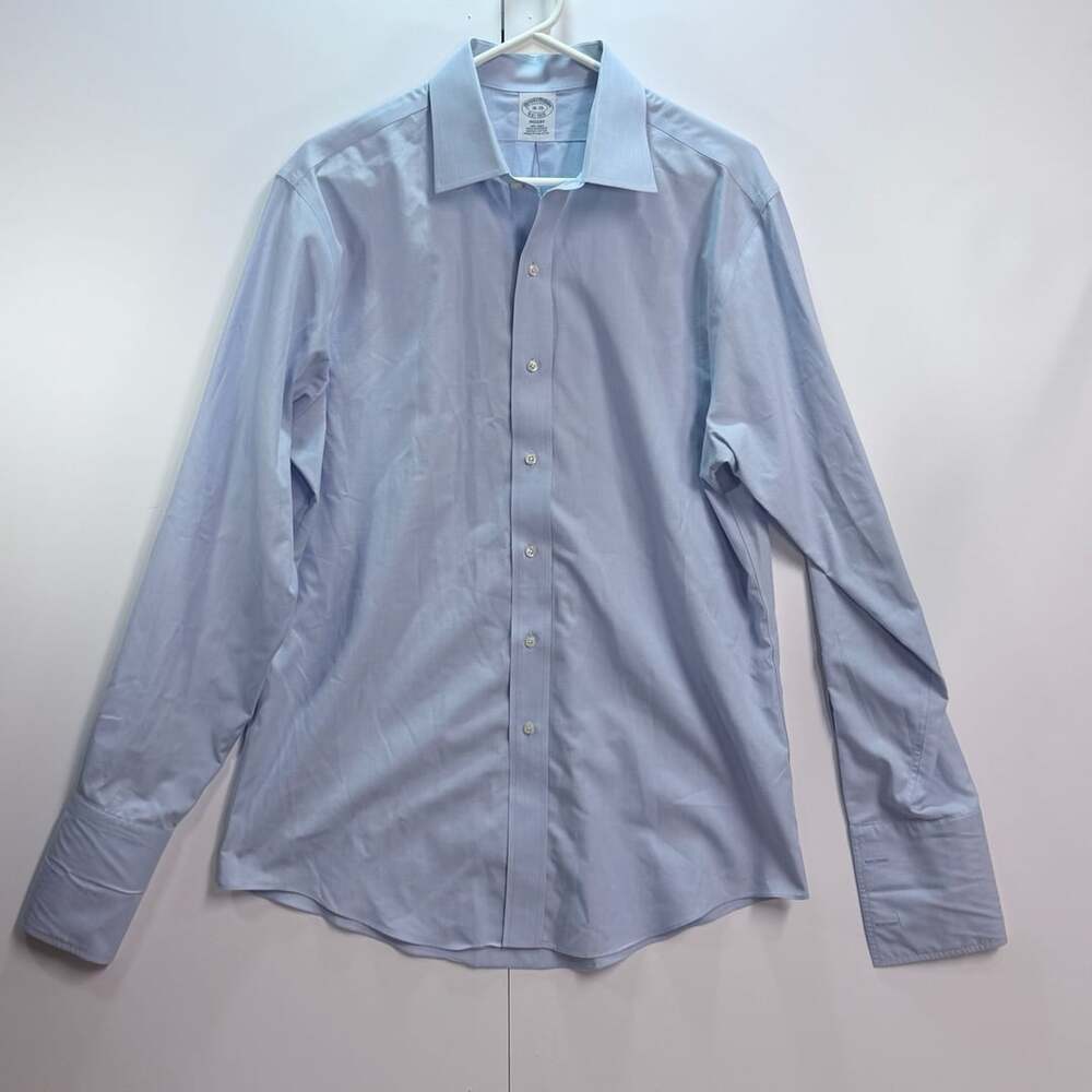 Brooks Brothers Regent Fit French Cuff Dress Shirt 16-35 Non-Iron Supima Cotton